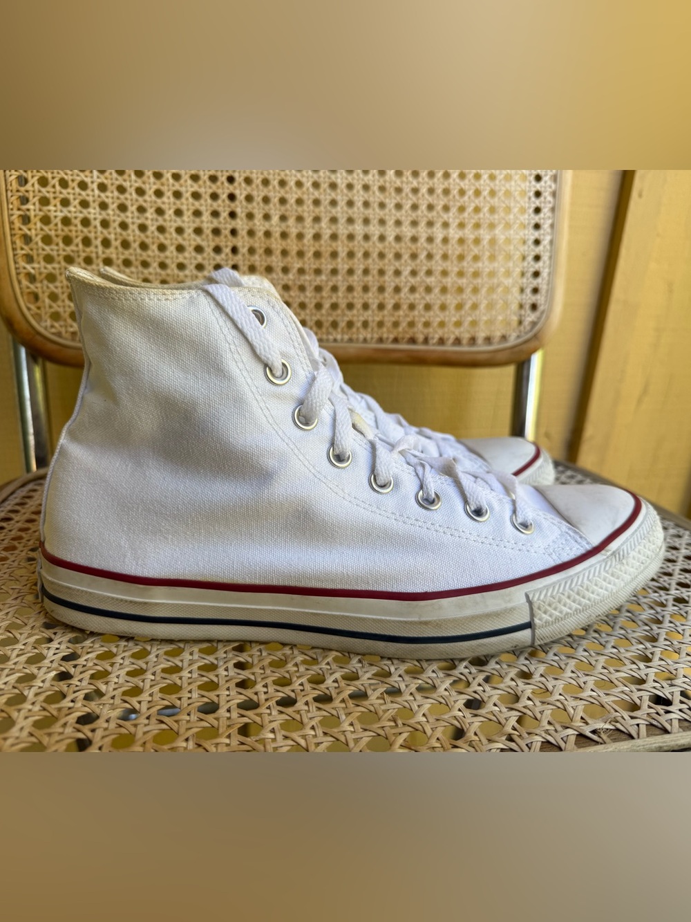 Converse Chuck Taylor All Star High Top White Sneakers Mens 9.5 Womens 11.5